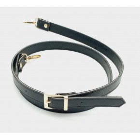 Çanta Aksesuar 120X2 Cm Suni Deri Light Gold Tokalı Siyah Renk Çanta Sapı