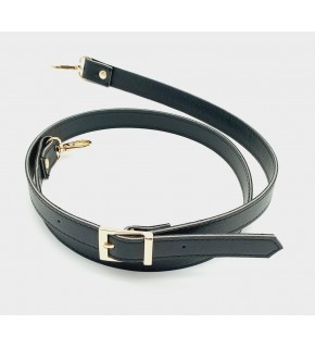 Çanta Aksesuar 120X2 Cm Suni Deri Light Gold Tokalı Siyah Renk Çanta Sapı