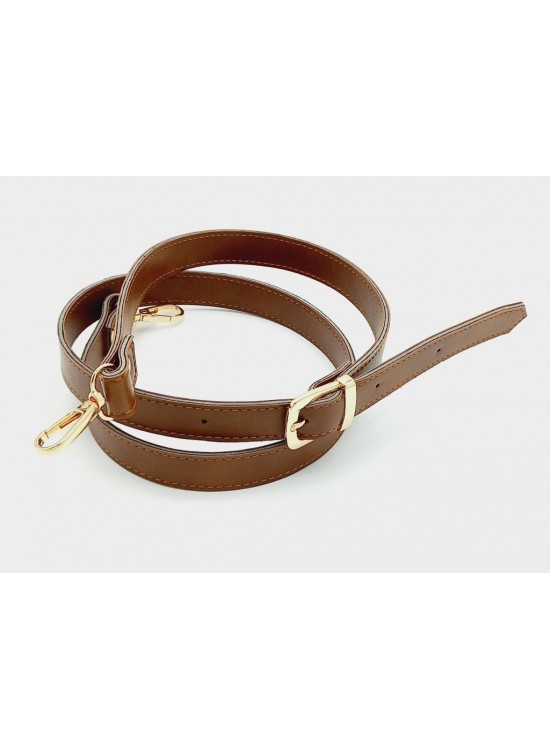 Çanta Aksesuar 120X2 Cm Suni Deri Light Gold Tokalı Taba Renk Çanta Sapı