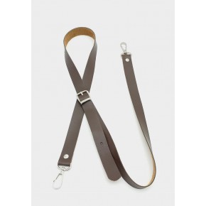 Çanta Aksesuar 120X2 Cm Tek Kat Kahverengi Suni Deri Gümüş Tokalı Çanta Sapı