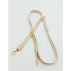 Çanta Aksesuar 120X2 Cm Tek Kat Krem Suni Deri Light Gold Tokalı Çanta Sapı