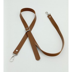 Çanta Aksesuar 120X2 Cm Tek Kat Taba Suni Deri Gümüş Tokalı Çanta Sapı