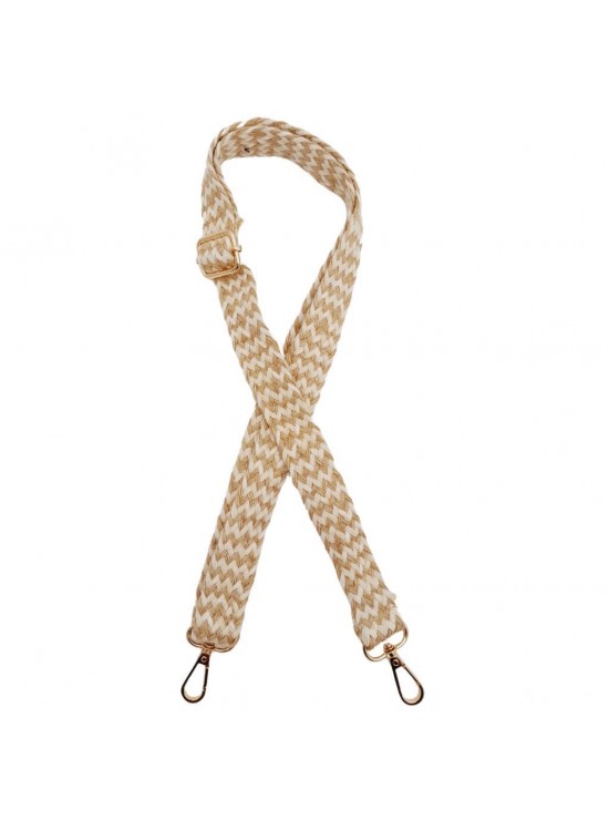 Çanta Aksesuar 120x3 cm Jüt Kolon Çanta Sapı Bej Çizgili Light Gold Metalli Çanta Aksesuar 120x3 cm Jüt Kolon Çanta Sapı Bej Çizgili Light Gold Metalli