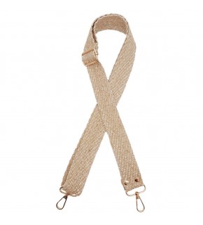 Çanta Aksesuar 120x3 cm Jüt Kolon Çanta Sapı Gold Simli Light Gold Metalli