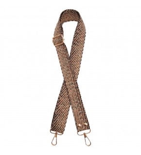 Çanta Aksesuar 120x3 cm Jüt Kolon Çanta Sapı Renkli Simli Light Gold Metalli