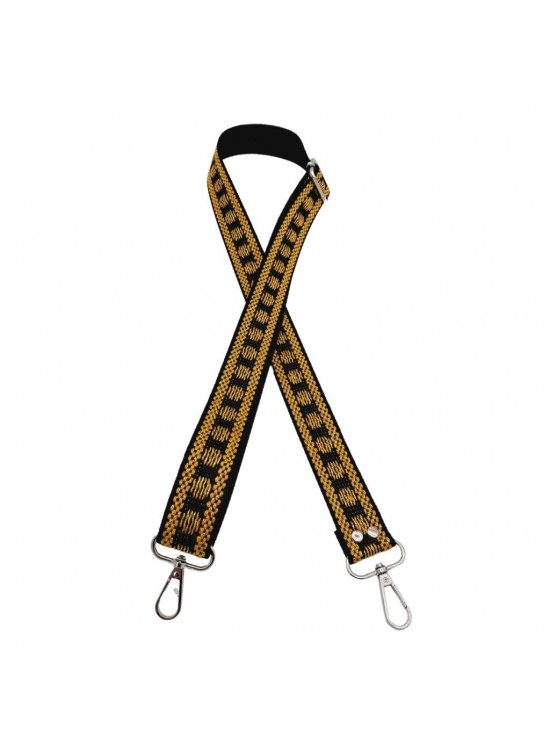 Çanta Aksesuar 120x3 cm Polyester Kolon Çanta Sapı Siyah Gold Simli Gümüş Metalli Çanta Aksesuar 120x3 cm Polyester Kolon Çanta Sapı Siyah Gold Simli Gümüş Metalli