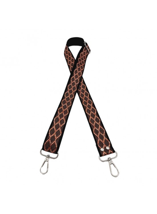 Çanta Aksesuar 120x3 cm Polyester Kolon Çanta Sapı Siyah Pembe Simli Gümüş Metalli Çanta Aksesuar 120x3 cm Polyester Kolon Çanta Sapı Siyah Pembe Simli Gümüş Metalli