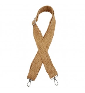 Çanta Aksesuar 120x4 cm Jüt Kolon Çanta Sapı Gümüş Metalli