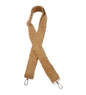 Çanta Aksesuar 120x4 cm Jüt Kolon Çanta Sapı Light Gold Metalli