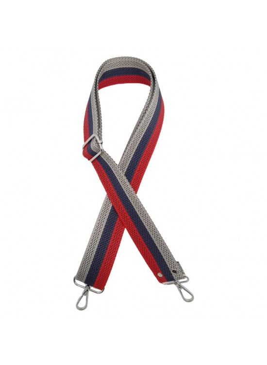Çanta Aksesuar 120x4 cm Polyester Kolon Çanta Sapı Kırmızı Lacivert Gri Renk Gümüş Metalli Çanta Aksesuar 120x4 cm Polyester Kolon Çanta Sapı Kırmızı Lacivert Gri Renk Gümüş Metalli