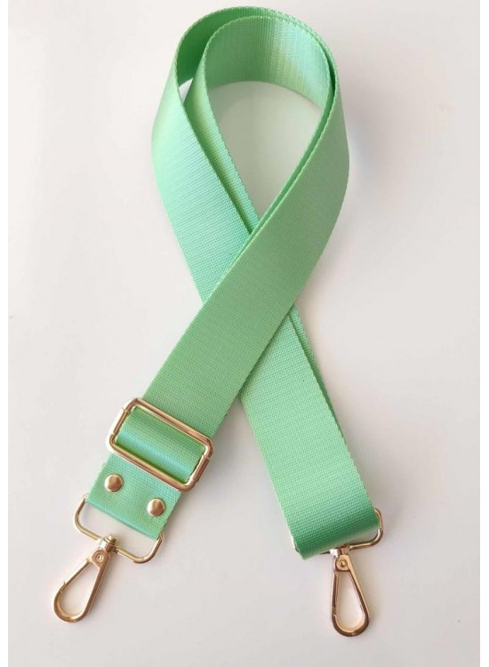 Çanta Aksesuar 120X4 Cm Polyester Kolon Çanta Sapı Su Yeşili Gold Metal Çanta Aksesuar 120X4 Cm Polyester Kolon Çanta Sapı Su Yeşili Gold Metal