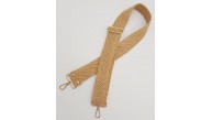 Çanta Aksesuar 120x5 cm Hasır Model Kolon Çanta Sapı Light Gold Metalli Çanta Aksesuar 120x5 cm Hasır Model Kolon Çanta Sapı Light Gold Metalli