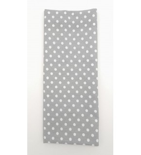 Çanta Aksesuar 120x50 cm Gri Renk Küçük Puantiyeli Pamuklu Astarlık Kumaş No:23