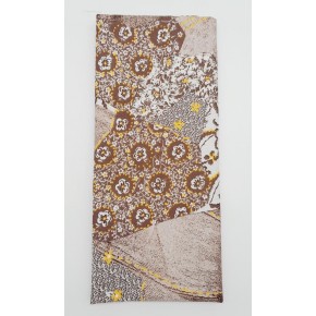 Çanta Aksesuar 120X50 Cm Kahverengi Pamuklu Astarlık Kumaş Çiçek Desenli