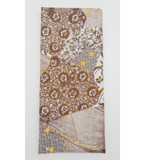 Çanta Aksesuar 120X50 Cm Kahverengi Pamuklu Astarlık Kumaş Çiçek Desenli