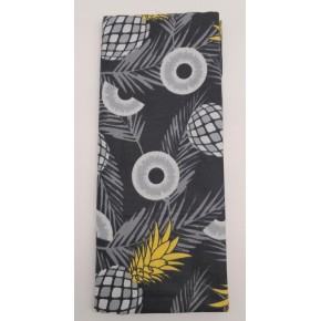 Çanta Aksesuar 120X50 Cm Koyu Gri Ananas Desen Pamuklu Astarlık Kumaş No:19