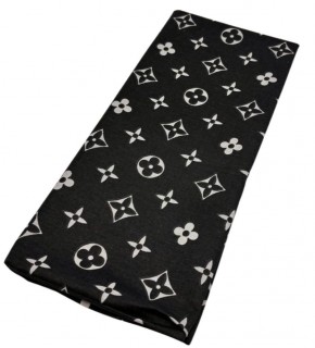 Çanta Aksesuar 120x50 cm Pamuklu Astarlık Kumaş Antrasit Renk Yonca Desen