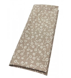 Çanta Aksesuar 120x50 cm Pamuklu Astarlık Kumaş Bej Çıtır Çiçek Desen