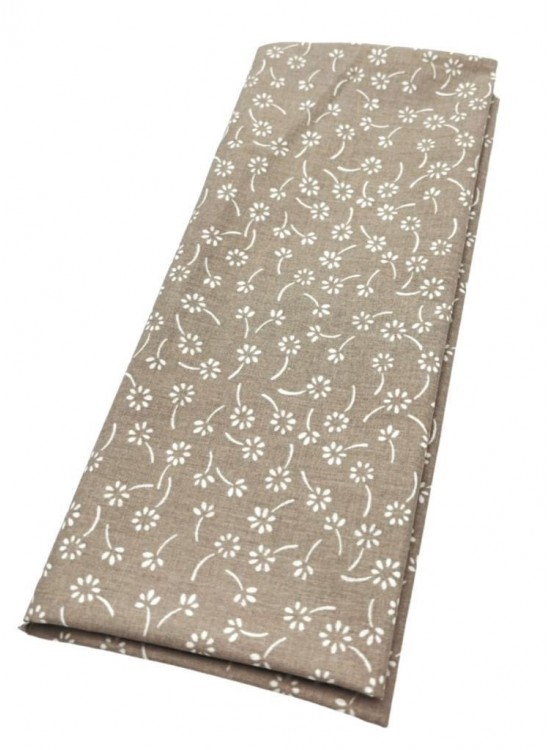 Çanta Aksesuar 120x50 cm Pamuklu Astarlık Kumaş Bej Çıtır Çiçek Desen