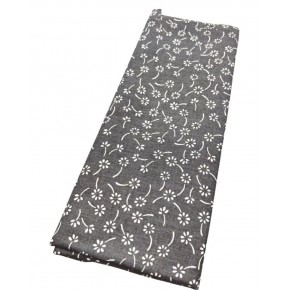 Çanta Aksesuar 120x50 cm Pamuklu Astarlık Kumaş Gri  Çıtır Çiçek Desen
