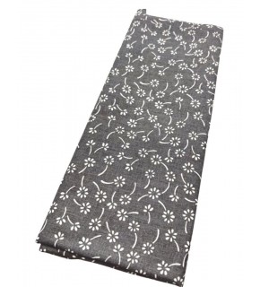Çanta Aksesuar 120x50 cm Pamuklu Astarlık Kumaş Gri  Çıtır Çiçek Desen