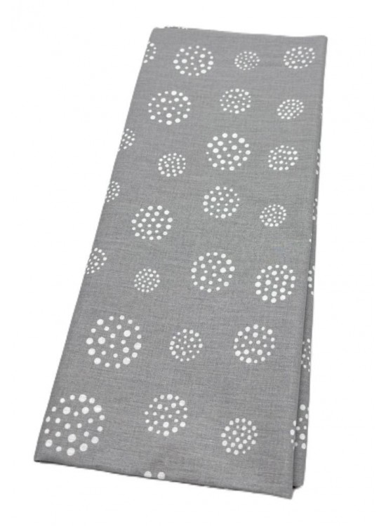 Çanta Aksesuar 120x50 cm Pamuklu Astarlık Kumaş Gri Daire Desenli