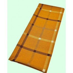 Çanta Aksesuar 120x50 cm Pamuklu Astarlık Kumaş Hardal Sarı Ekose Desen