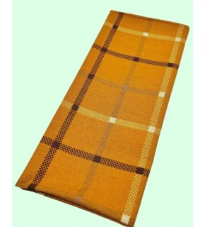 Çanta Aksesuar 120x50 cm Pamuklu Astarlık Kumaş Hardal Sarı Ekose Desen