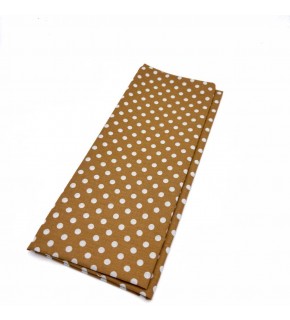 Çanta Aksesuar 120x50 cm Pamuklu Astarlık Kumaş Hardal Sarı Küçük Puantiyeli