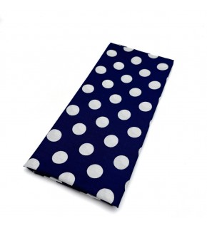 Çanta Aksesuar 120x50 cm Pamuklu Astarlık Kumaş Lacivert Büyük  Puantiye