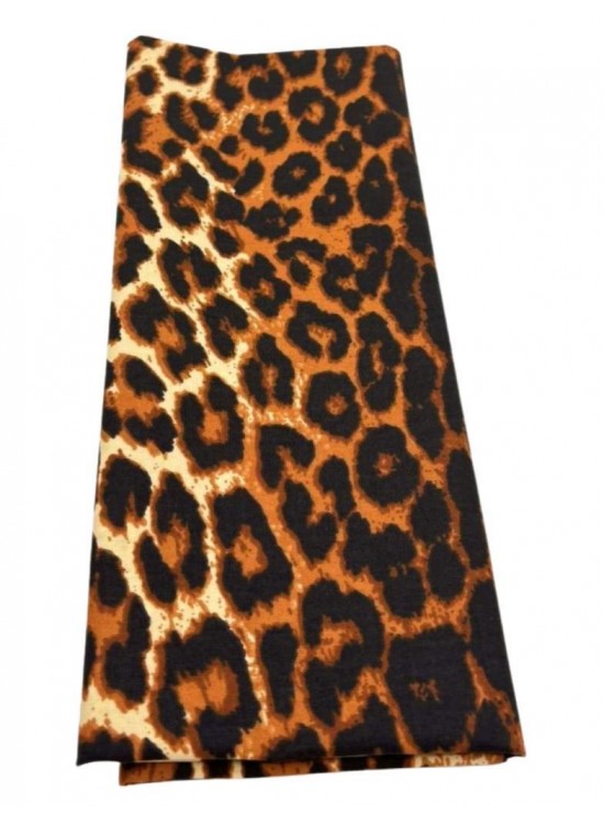 Çanta Aksesuar 120x50 cm Pamuklu Astarlık Kumaş Leopar Desenli Yeni