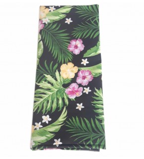 Çanta Aksesuar 120X50 Cm Pamuklu Astarlık Kumaş Sarı Mor Çiçek Desen