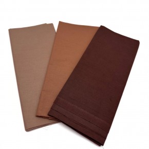 Çanta Aksesuar 120x50  cm Pamuklu Astarlık Kumaş Seti (Koyu Kahve, Açık Kahve, Sütlü Kahve)