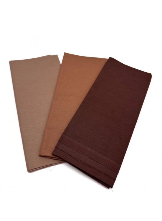 Çanta Aksesuar 120x50 cm Pamuklu Astarlık Kumaş Seti (Koyu Kahve, Açık Kahve, Sütlü Kahve) Çanta Aksesuar 120x50 cm Pamuklu Astarlık Kumaş Seti (Koyu Kahve, Açık Kahve, Sütlü Kahve)