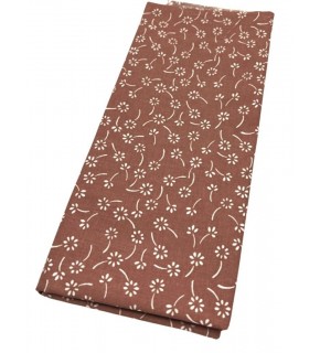 Çanta Aksesuar 120x50 cm Pamuklu Astarlık Kumaş Taba Çıtır Çiçek Desen