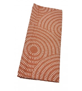 Çanta Aksesuar 120x50 cm Pamuklu Astarlık Kumaş Taba Daire Desenli