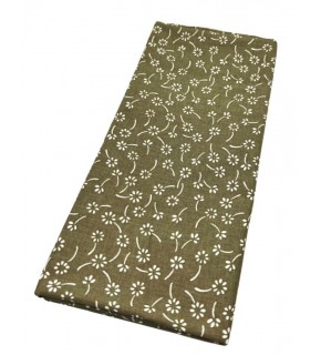 Çanta Aksesuar 120x50 cm Pamuklu Astarlık Kumaş Yeşil  Çıtır Çiçek Desen