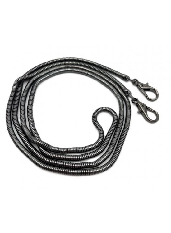 Çanta Aksesuar 125 cm Füme Renk Solucan Model Kancalı Çanta Zinciri Çanta Aksesuar 125 cm Füme Renk Solucan Model Kancalı Çanta Zinciri
