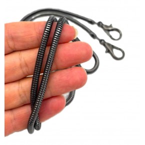 Çanta Aksesuar 125 cm Füme Renk Solucan Model Kancalı Çanta Zinciri