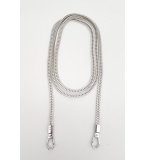 Çanta Aksesuar 125 cm Gümüş Renk Kancalı Çanta Zinciri