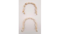 Çanta Aksesuar 13 cm Burgu Model Bej Renk Yaylı Halkalı Akrilik Çanta Sapı