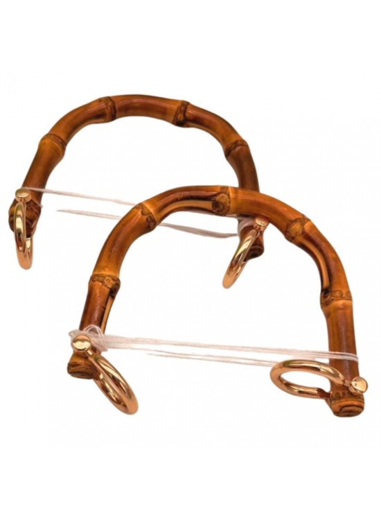 Çanta Aksesuar 13 cm Çift Gerçek Bambu Çanta Sapı Halkalı Çanta Aksesuar 13 cm Çift Gerçek Bambu Çanta Sapı Halkalı