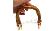 Çanta Aksesuar 13 cm Çift Gerçek Bambu Çanta Sapı Halkalı Çanta Aksesuar 13 cm Çift Gerçek Bambu Çanta Sapı Halkalı