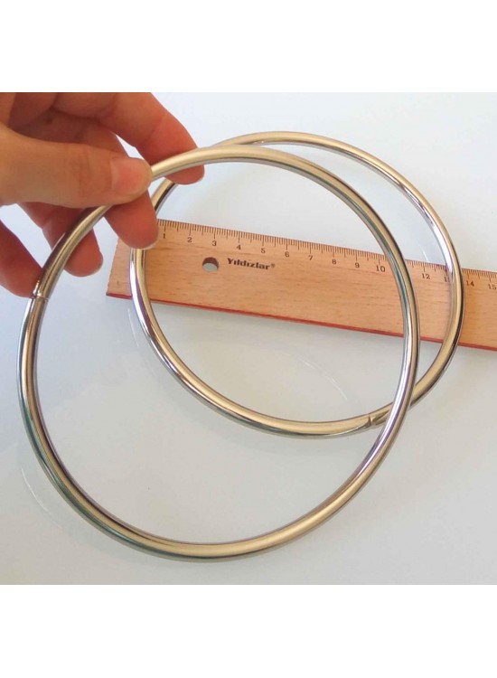 Çanta Aksesuar 13 Cm Gümüş Renk Metal Çanta Sapı