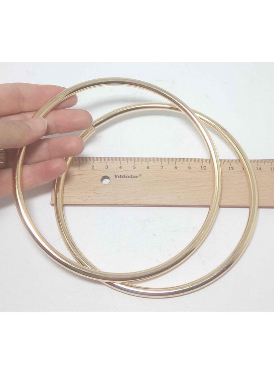 Çanta Aksesuar 13 Cm Light Gold Yuvarlak Metal Çanta Sapı