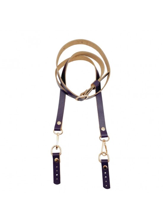 Çanta Aksesuar 130x1.5 cm Mor Renk Gerçek Deri Light Gold Tokalı Çanta Sapı Çanta Aksesuar 130x1.5 cm Mor Renk Gerçek Deri Light Gold Tokalı Çanta Sapı