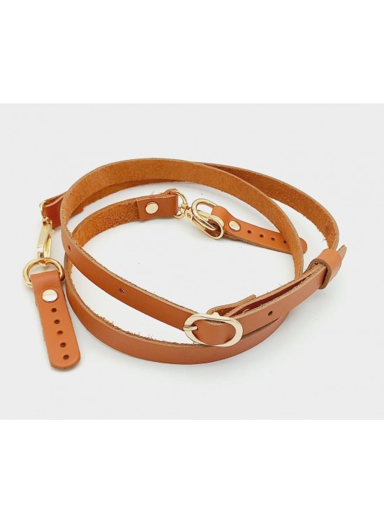 Çanta Aksesuar 130x1.5 cm Taba-Turuncu Gerçek Deri Light Gold Tokalı Çanta Sapı Çanta Aksesuar 130x1.5 cm Taba-Turuncu Gerçek Deri Light Gold Tokalı Çanta Sapı