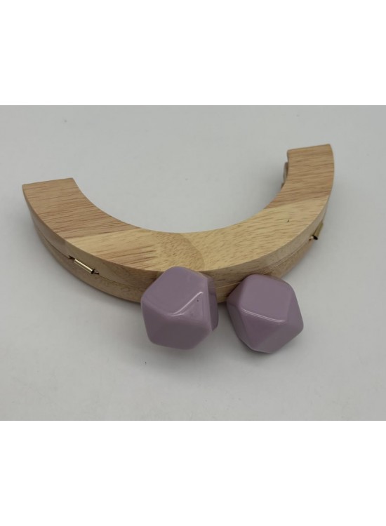 Çanta Aksesuar 14 Cm Oval Ahşap Burs Lila Renk Toplu Çanta Aksesuar 14 Cm Oval Ahşap Burs Lila Renk Toplu