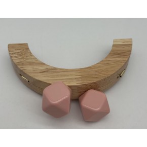 Çanta Aksesuar 14 Cm  Oval Ahşap Burs Pudra  Renk Toplu