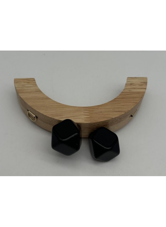 Çanta Aksesuar 14 Cm Oval Ahşap Burs Siyah Renk Toplu Çanta Aksesuar 14 Cm Oval Ahşap Burs Siyah Renk Toplu